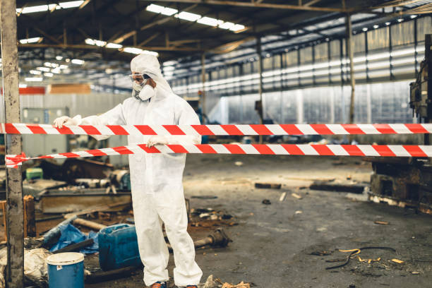 Professional Sewage Cleanup technician working in Milton, WI